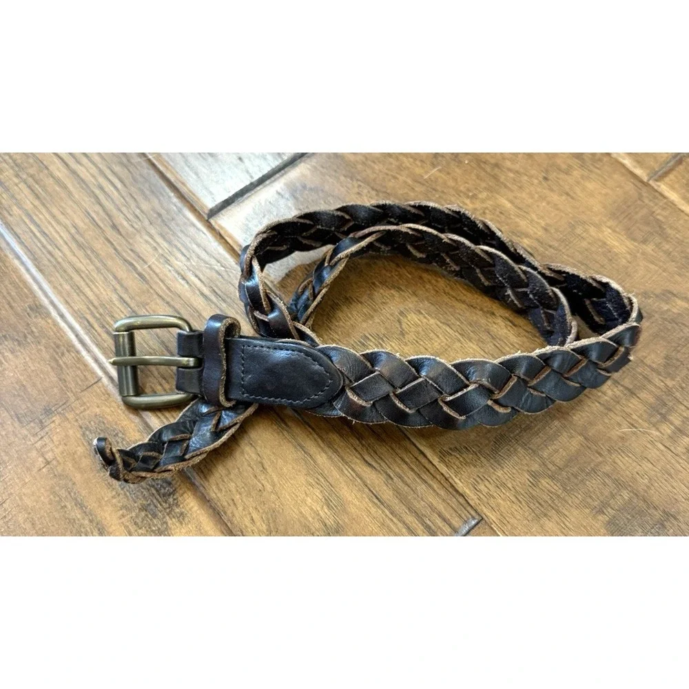 Crewcuts J.‎ Crew Leather Braided Belt Kids M 34